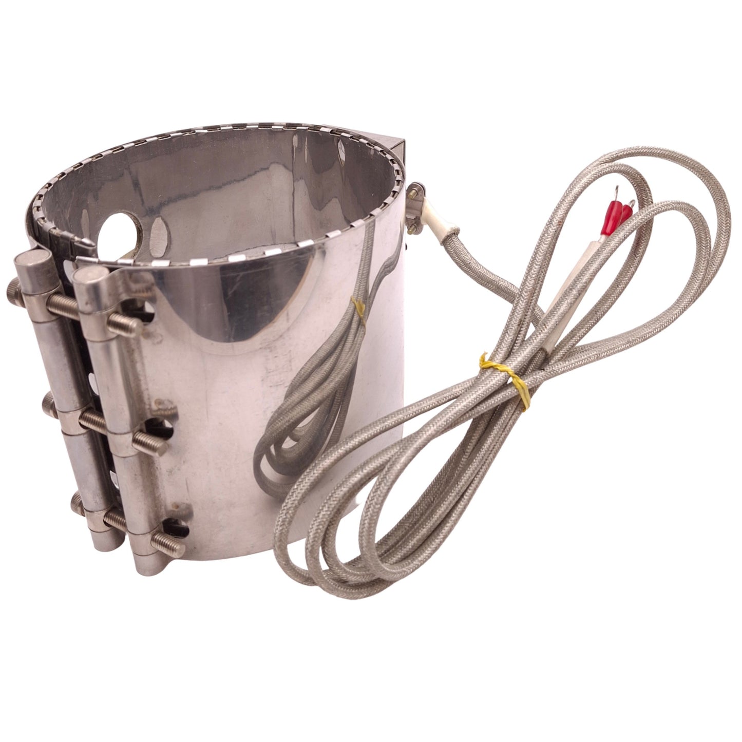 Used Seiwa A1731B Heater Band ø130mm ID, 120mm Length, 200V-220V 2050W, Ring Terminal
