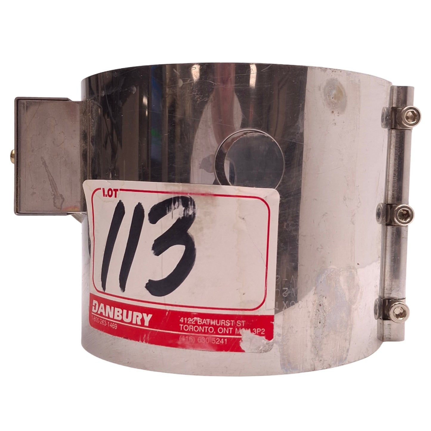 Used Seiwa A1731B Heater Band ø130mm ID, 120mm Length, 200V-220V 2050W, Ring Terminal