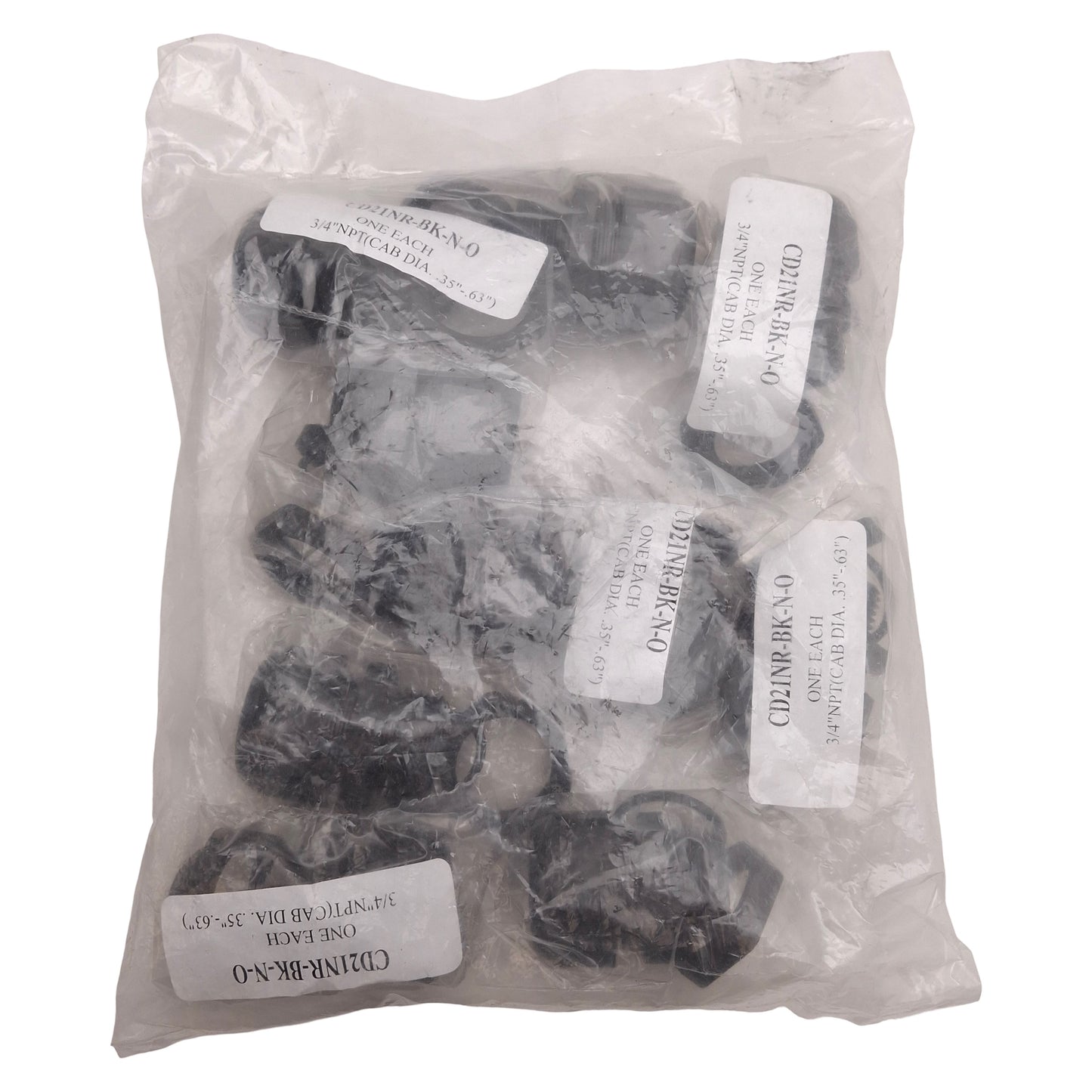 New Lot of 10 Sealcon CD21NR-BK-N-O Dome Cable Gland, Nylon, ø0.35-0.63in, 3/4in NPT