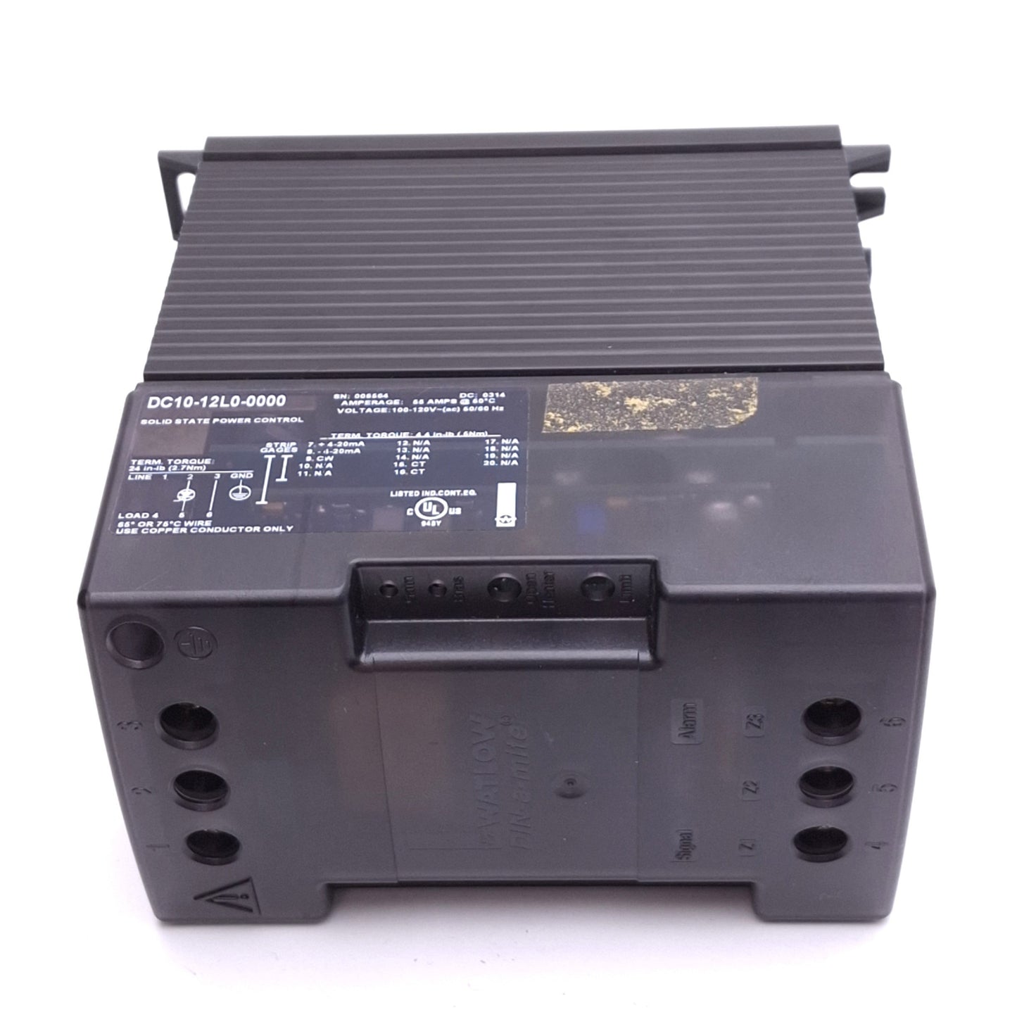 Used Watlow DC10-12L0-0000 DIN-a-mite Solid State Power Controller, 100-120VAC 55A