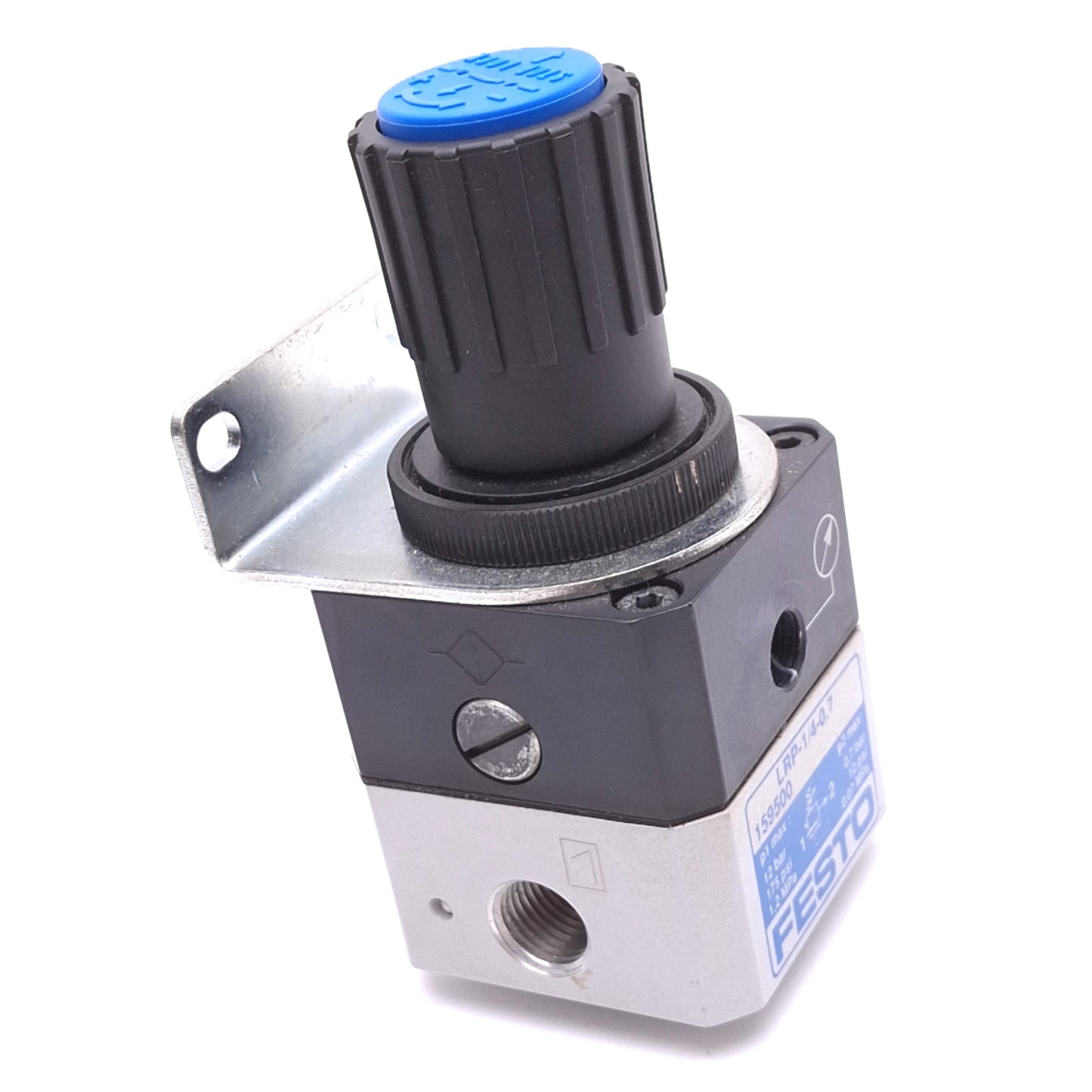 Used Festo LRP-1/4-0.7 Precision Pneumatic Regulator, 1/4" NPT, 175psi In, 10psi Out