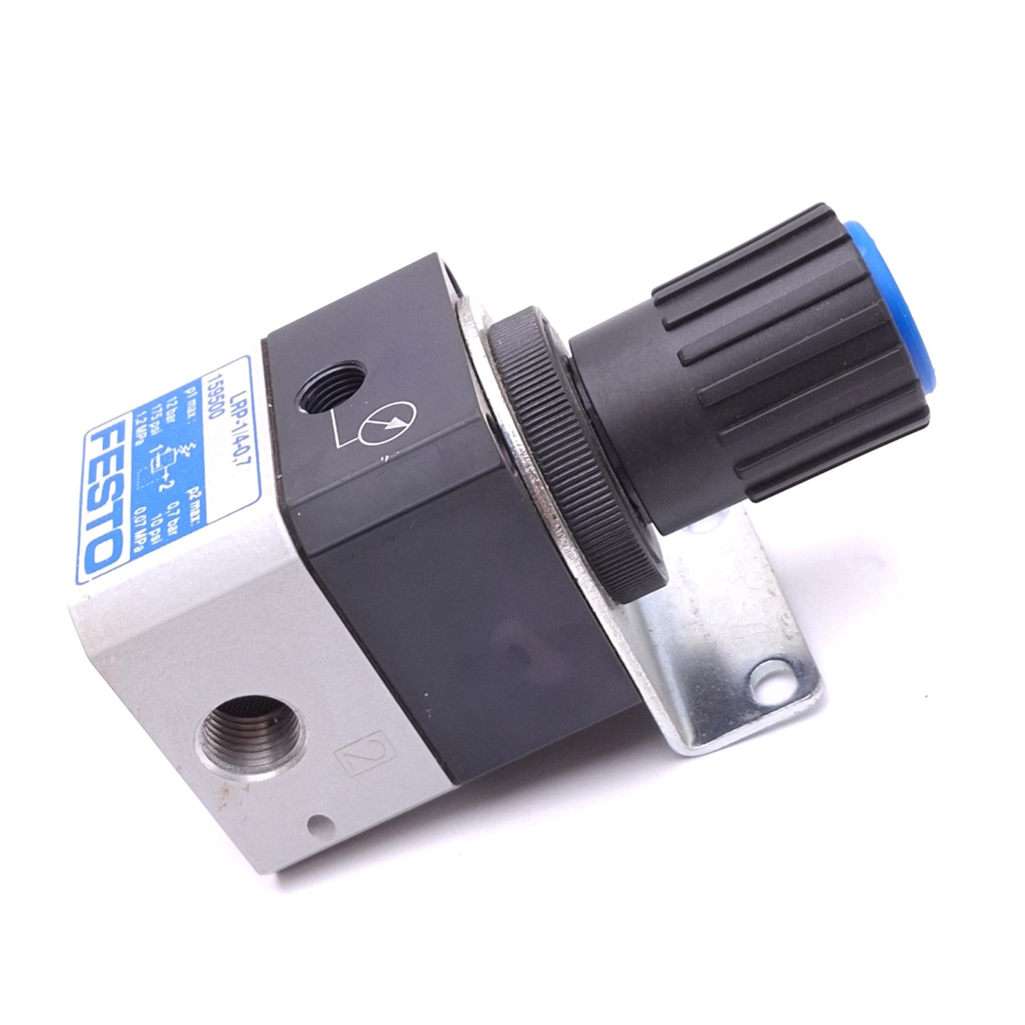 Used Festo LRP-1/4-0.7 Precision Pneumatic Regulator, 1/4" NPT, 175psi In, 10psi Out