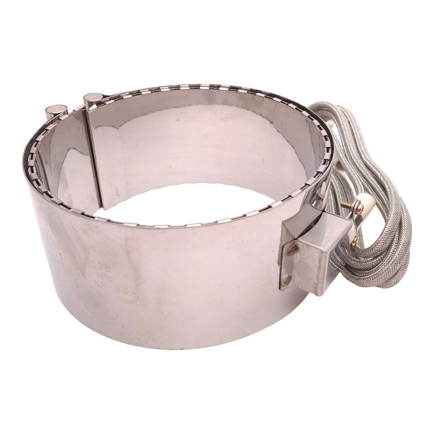 Used Seiwa A1733B Band Heater ø130mm ID, 65mm Length, 200V-220V, 1150W, Ring Terminal