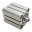 Used SMC MQQTB20-10D Low Friction Compact Cylinder ø20mm Bore 10mm Stroke, M5, 0.5MPa