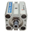 Used SMC MQQTB20-10D Low Friction Compact Cylinder ø20mm Bore 10mm Stroke, M5, 0.5MPa
