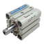 Used SMC MQQTB20-10D Low Friction Compact Cylinder ø20mm Bore 10mm Stroke, M5, 0.5MPa