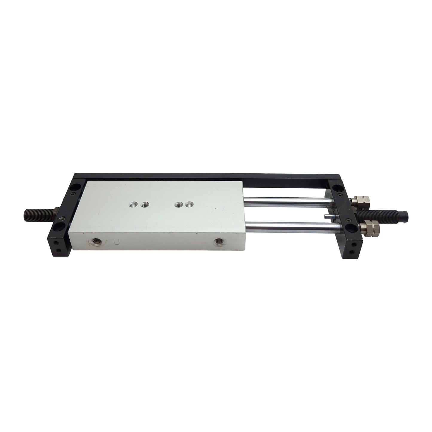 Used SMC NCDPX2N10-200BS Pneumatic Slide Unit ø3/8in Bore, 2in Stroke, #10-32, 145psi
