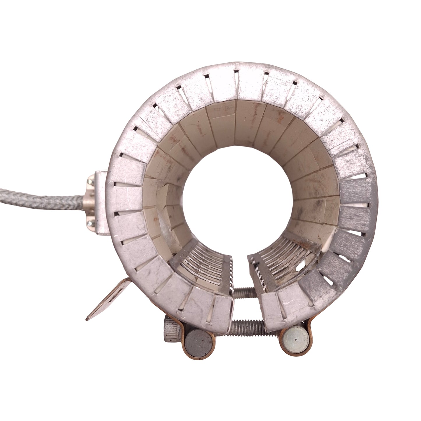 Used 1708121B Ceramic Heater Band 240V 1400W, ø60mm ID, 115mm Length, 3-Pin Plug