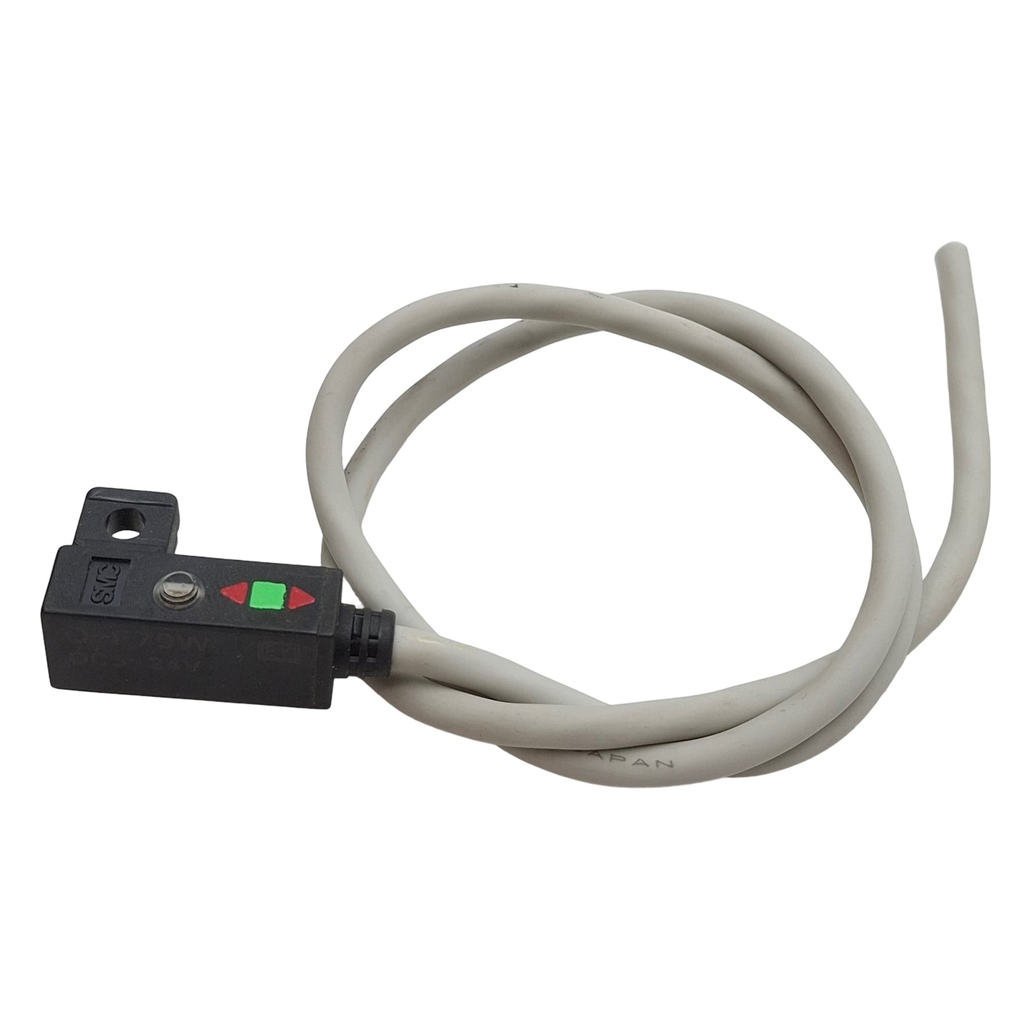 Used SMC D-F79W Solid-State Auto Switch, NPN, 5/12/24VDC, 40mA, 3-Wire Leads, 0.4m