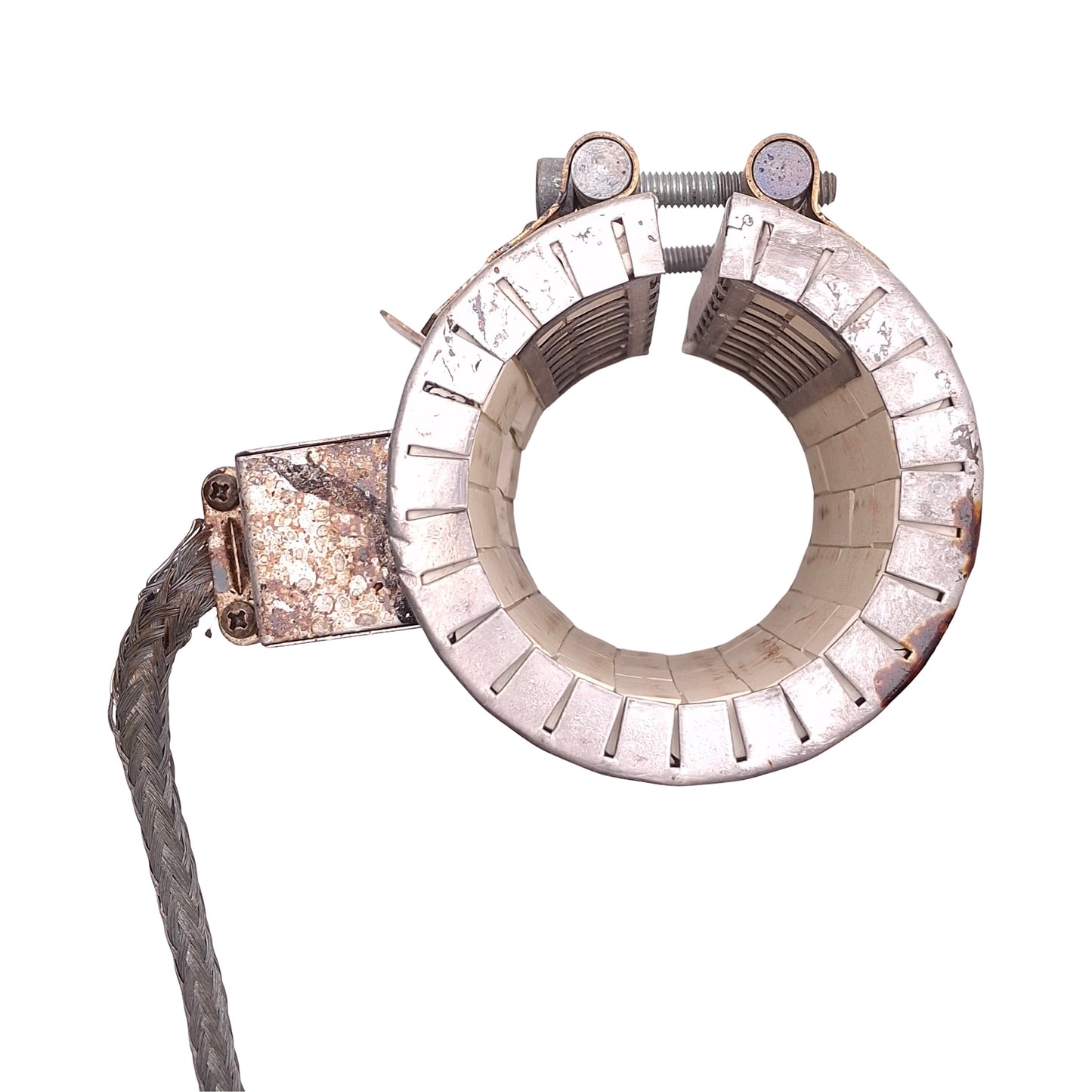 Used 1708121C Ceramic Heater Band 240V 1400W, ø60mm ID, 115mm Length, 3-Pin Plug