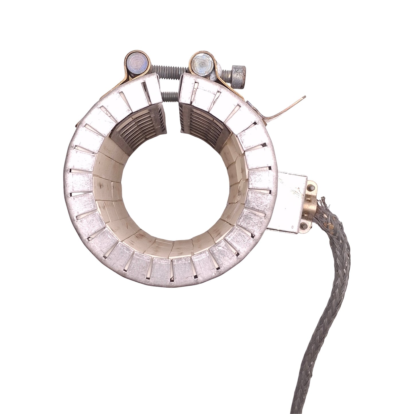 Used 1708121C Ceramic Heater Band 240V 1400W, ø60mm ID, 115mm Length, 3-Pin Plug