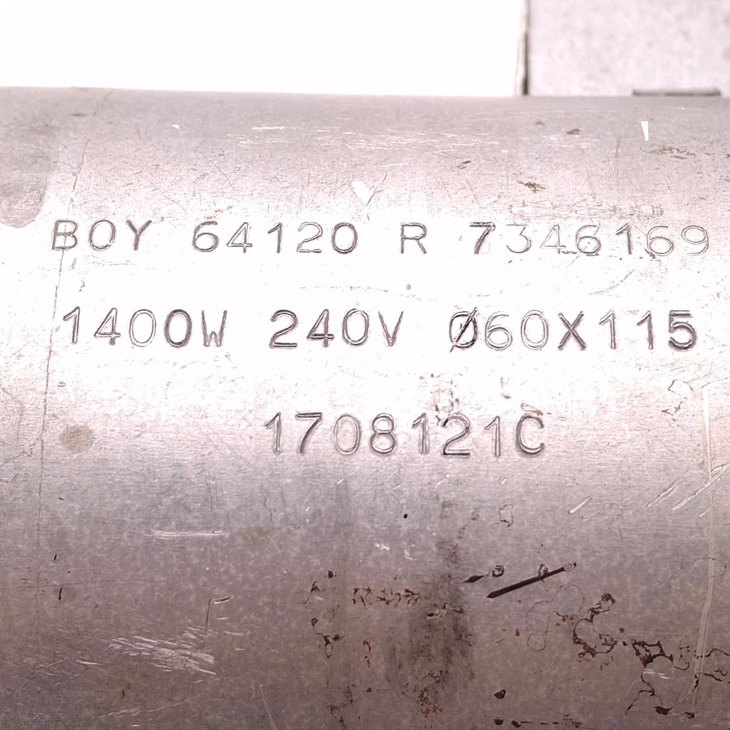 Used 1708121C Ceramic Heater Band 240V 1400W, ø60mm ID, 115mm Length, 3-Pin Plug