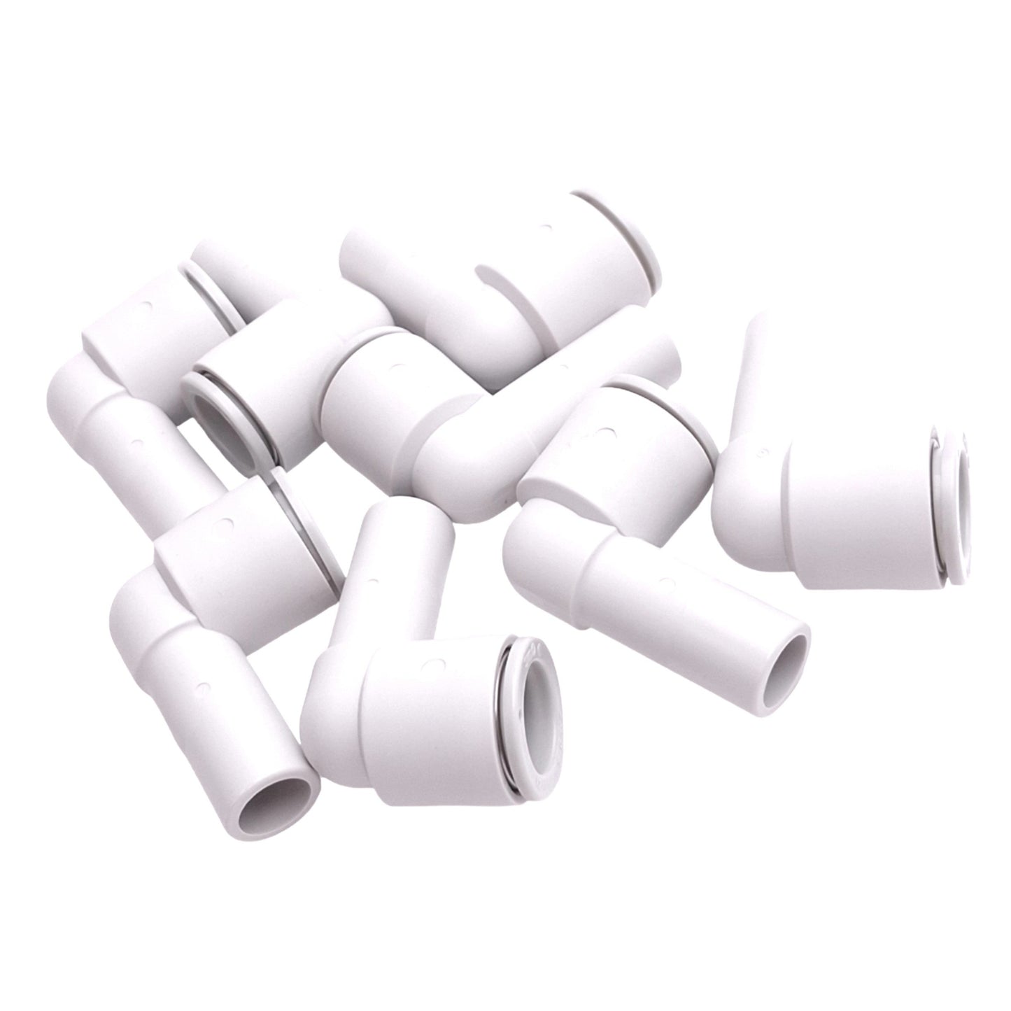 New Lot of 8 SMC KQ2L12-99A Pneumatic Elbow Fittings, ø12mm One-Touch, 1.0MPa