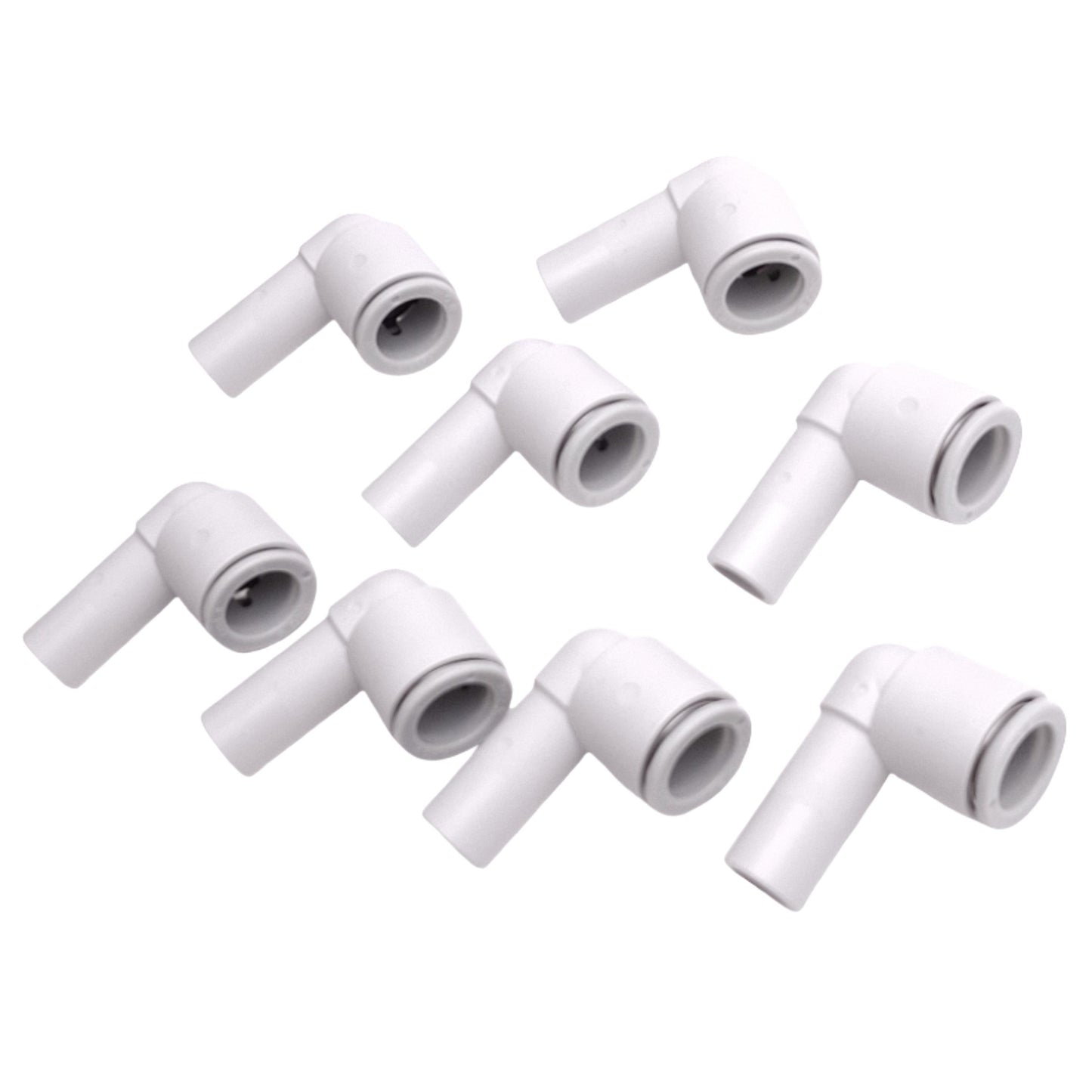 New Lot of 8 SMC KQ2L12-99A Pneumatic Elbow Fittings, ø12mm One-Touch, 1.0MPa