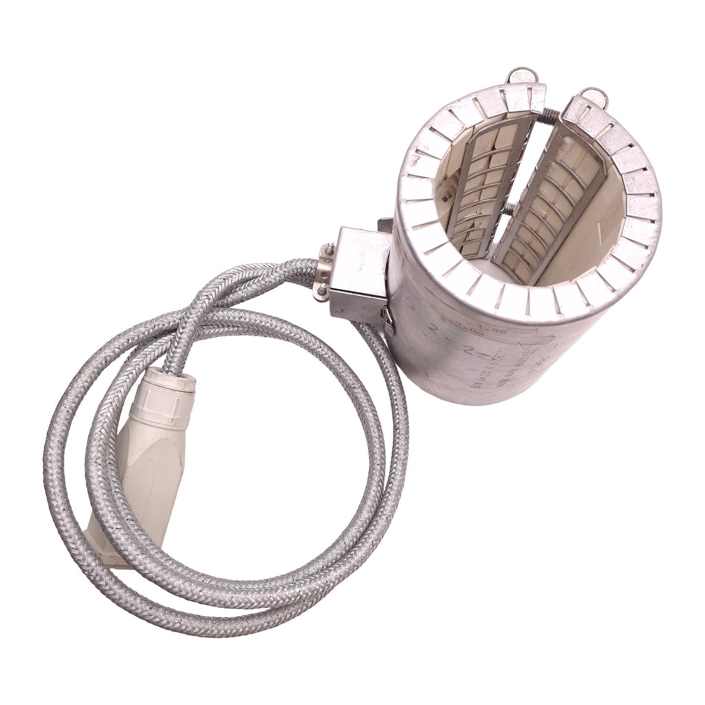 Used 1723454C Ceramic Heater Band 460V 1400W, ø60mm ID, 115mm Length, 4-Pin Plug