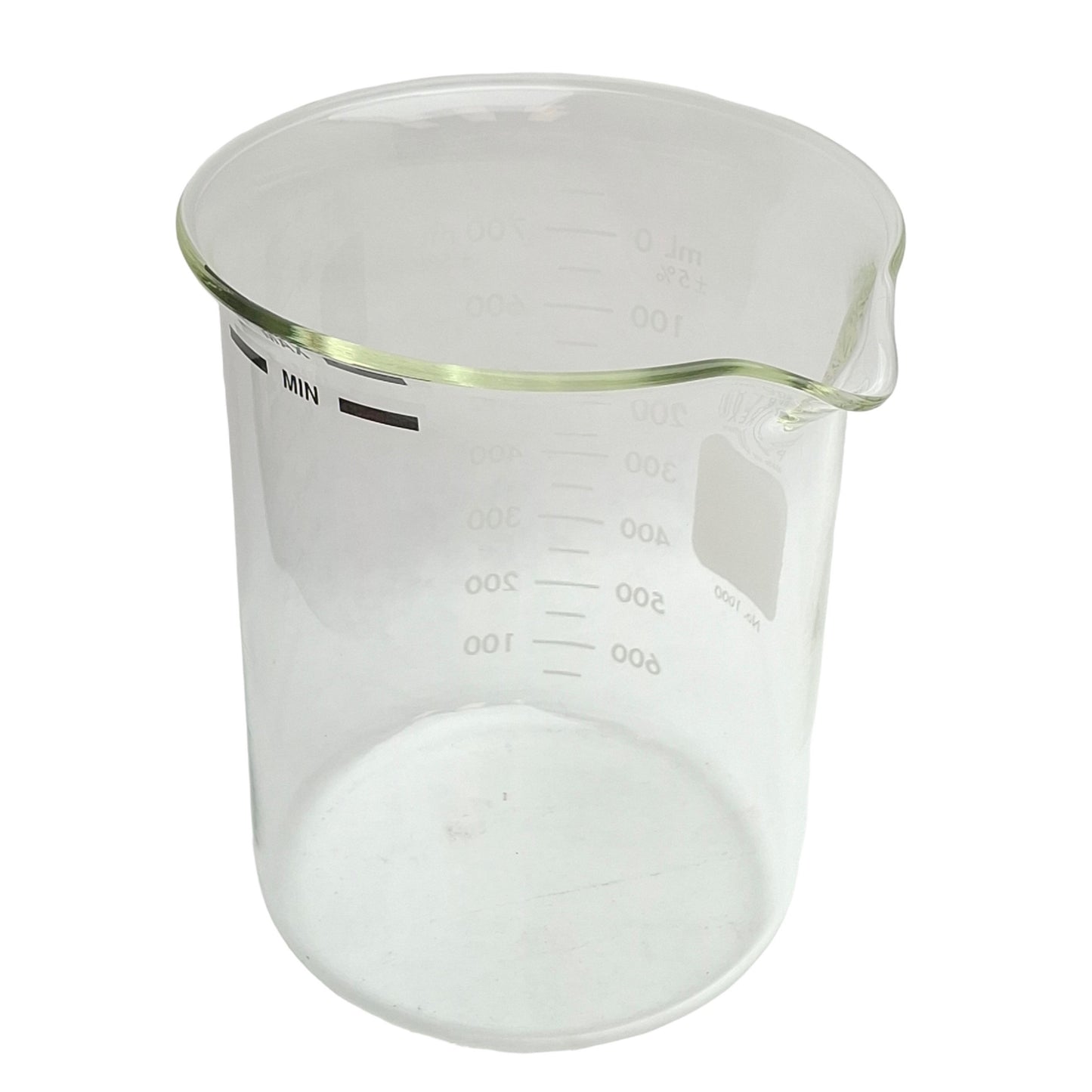 New Lot of 6 Corning 1000-800 Pryex Low Form Dual Scale Griffin Beaker, 800mL