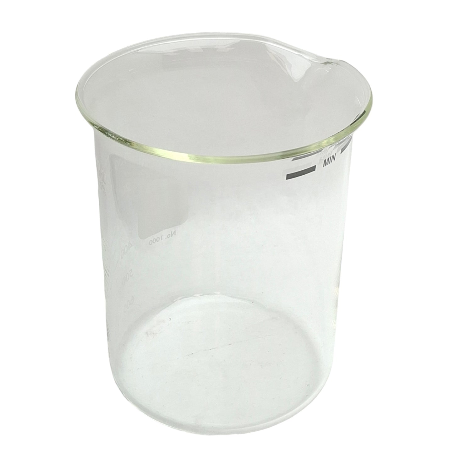 New Lot of 6 Corning 1000-800 Pryex Low Form Dual Scale Griffin Beaker, 800mL