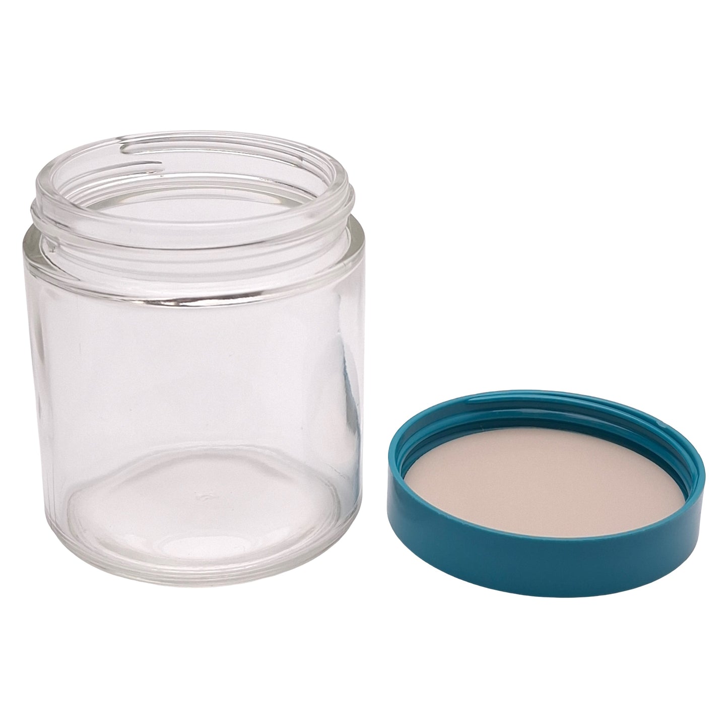 New – Open box Lot of 20 Qorpak GLC-01636 Green Cap Glass Sampling Jar, 120mL, ø60mm x 69mm