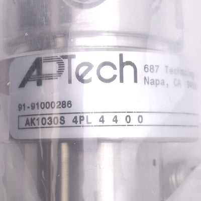 New APTech AK1030S 4PL 4 4 0 0 P Pressure Regulator 3500psi In, 60psi Out, SS 316L