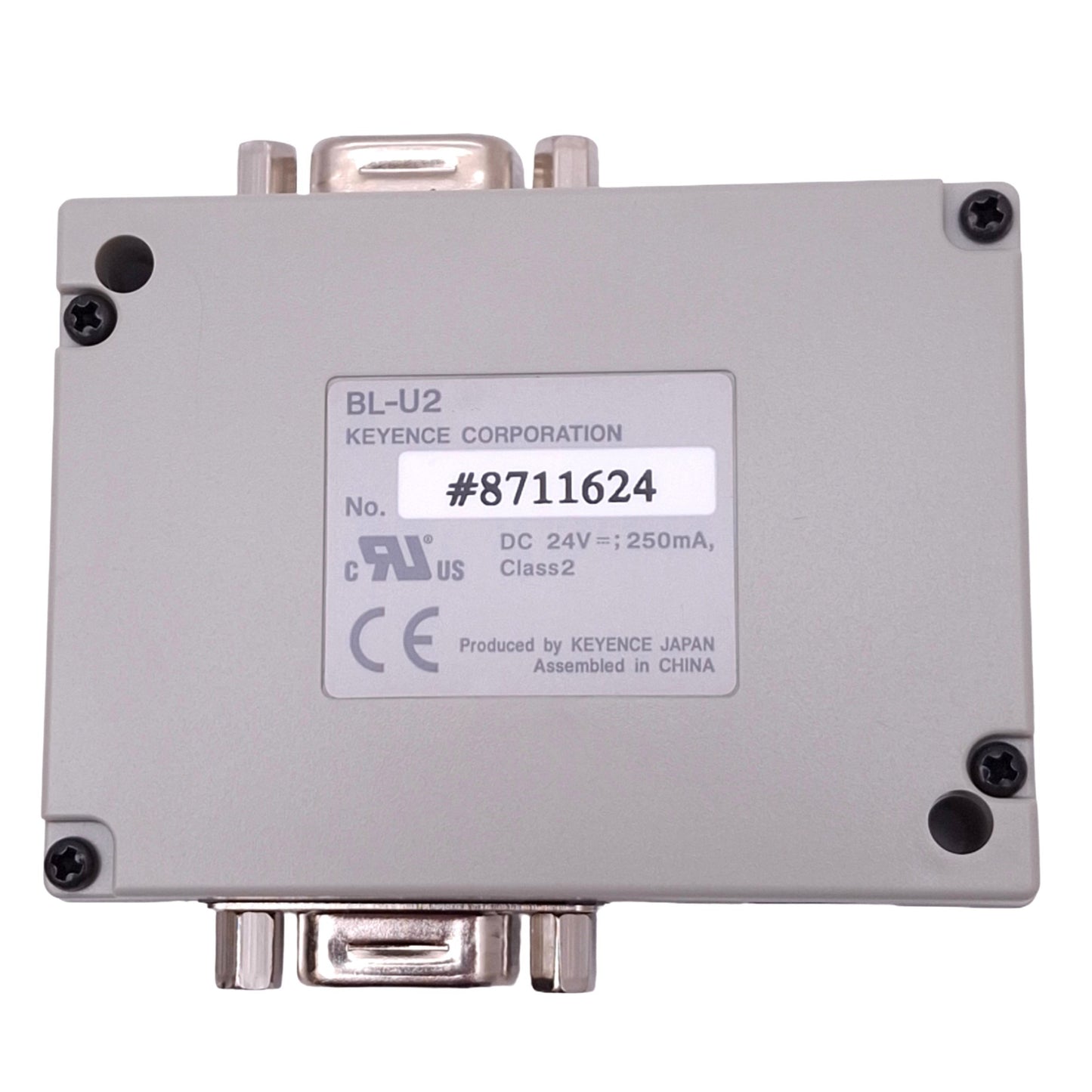 New Keyence BL-U2 Communication Unit, RS-232, 24VDC, 2-NPN 30V 100mA Output, DB9M