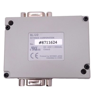 New Keyence BL-U2 Communication Unit, RS-232, 24VDC, 2-NPN 30V 100mA Output, DB9M