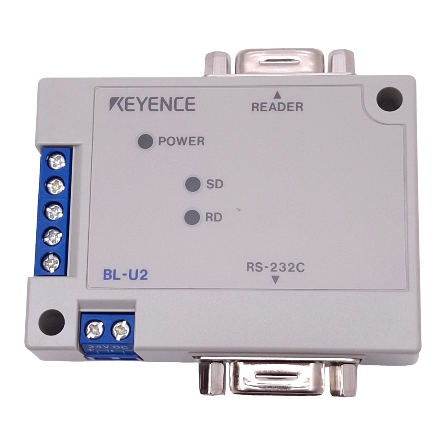 New Keyence BL-U2 Communication Unit, RS-232, 24VDC, 2-NPN 30V 100mA Output, DB9M