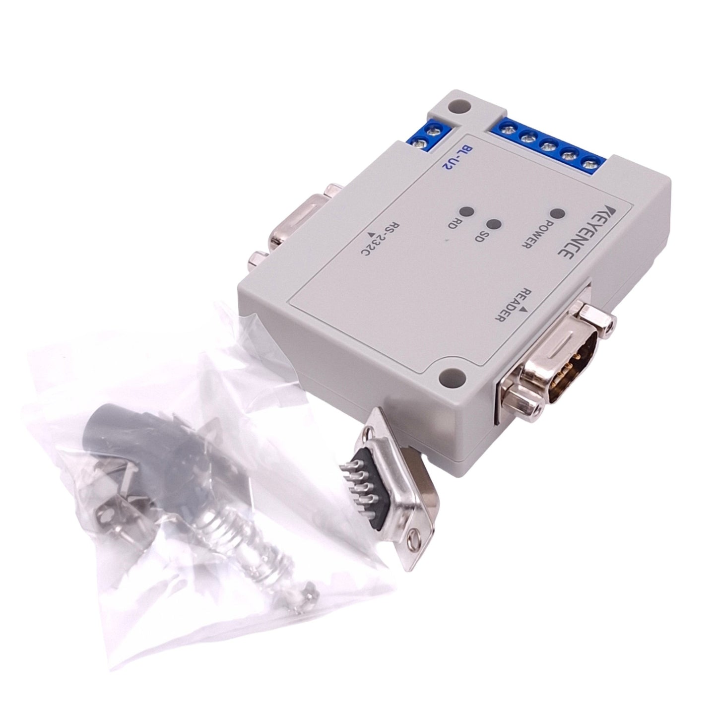 New Keyence BL-U2 Communication Unit, RS-232, 24VDC, 2-NPN 30V 100mA Output, DB9M