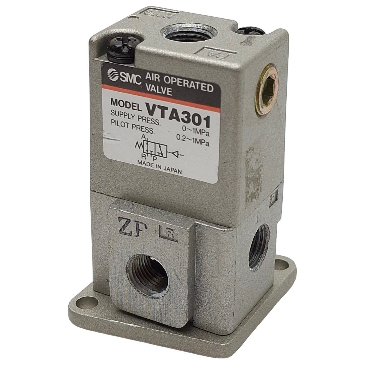 Used SMC VTA301 Pneumatic Valve, 3-Way, 1/8in NPT, 0-1.0MPa, 0.2-1.0MPa Pilot