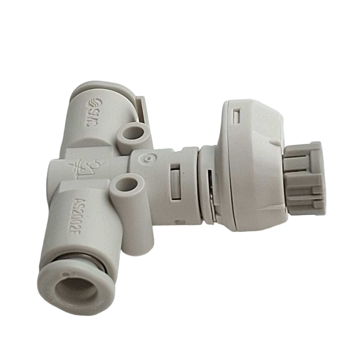 New – Open box Lot of 2 SMC AS2002F-6 Inline Flow Controller Fitting, ø6mm P2C, Push Lock