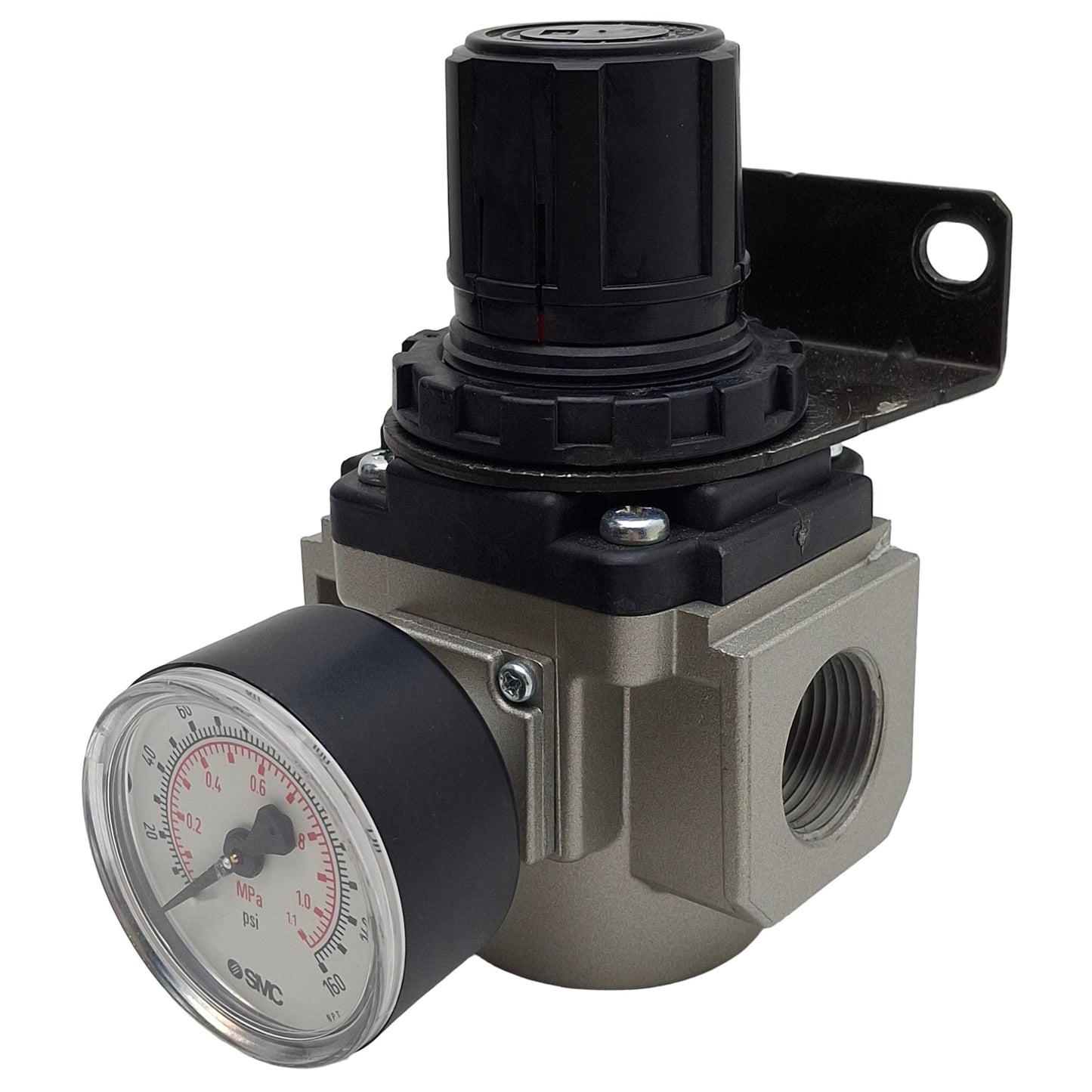 Used SMC AR40-N06-Z Pneumatic Regulator, 3/4in NPT, 1.0MPa Max, 0.05-0.85MPa Set