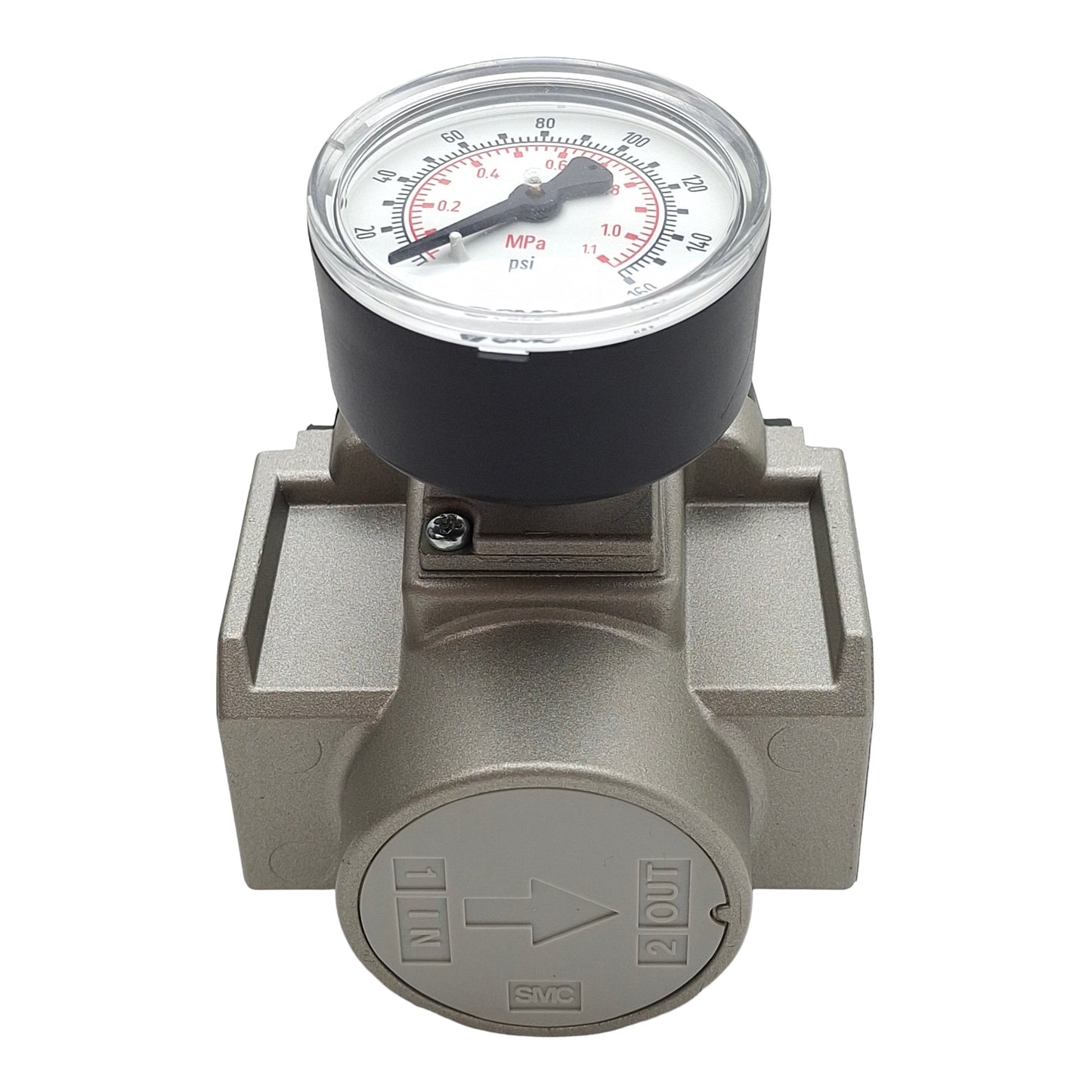 Used SMC AR40-N06-Z Pneumatic Regulator, 3/4in NPT, 1.0MPa Max, 0.05-0.85MPa Set