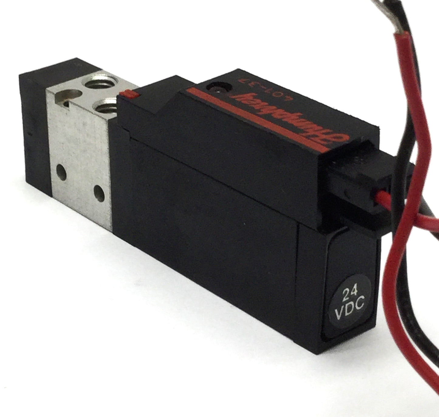 Used Humphrey 401-37 Micro Solenoid Valve 4-Way, 24VDC Coil, 125psi, #10-32 Ports