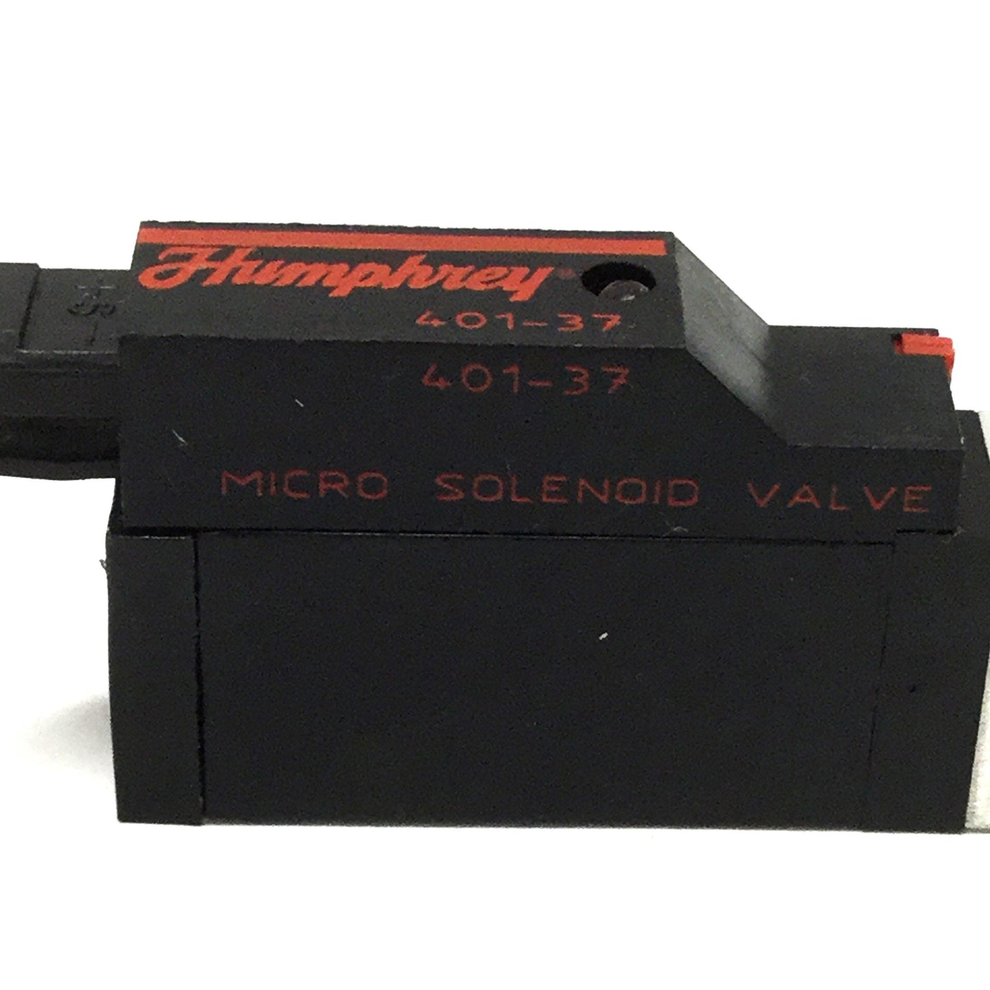 Used Humphrey 401-37 Micro Solenoid Valve 4-Way, 24VDC Coil, 125psi, #10-32 Ports