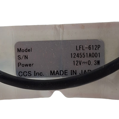 Used CCS LFL-612P Machine Vision Flat Light, 25mm x 25mm Emitting Surface, 12VDC, Red