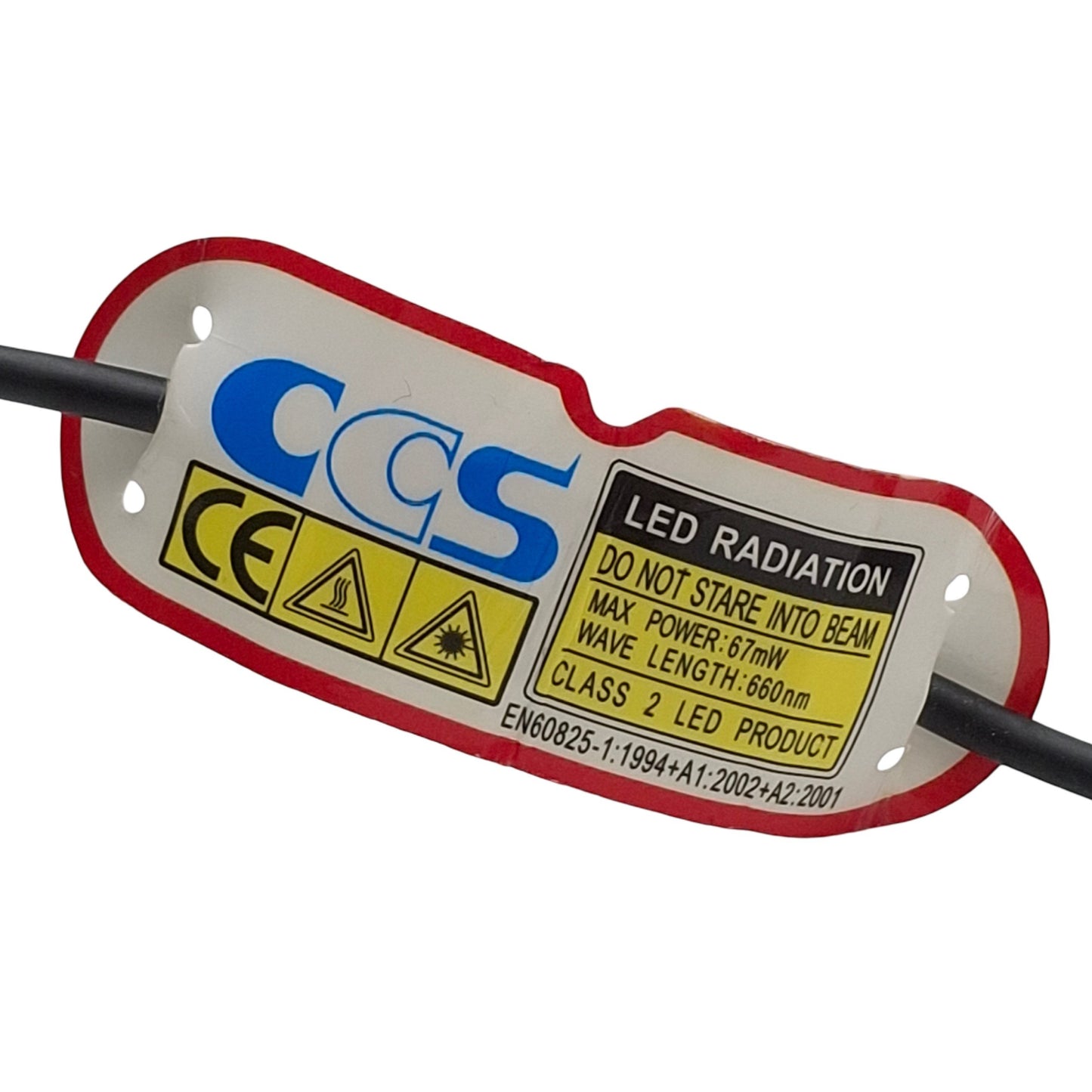 Used CCS LFL-612P Machine Vision Flat Light, 25mm x 25mm Emitting Surface, 12VDC, Red