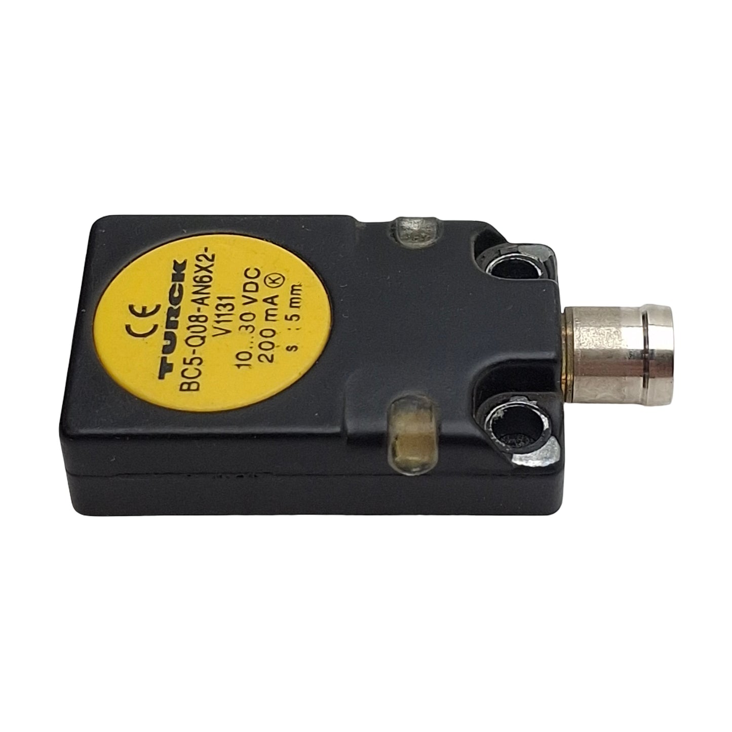 Used Turck BC5-Q08-AN6X2-V1131 Capacitive Sensor, NPN, 5mm, 10-30VDC 200mA, 3-Pin M8
