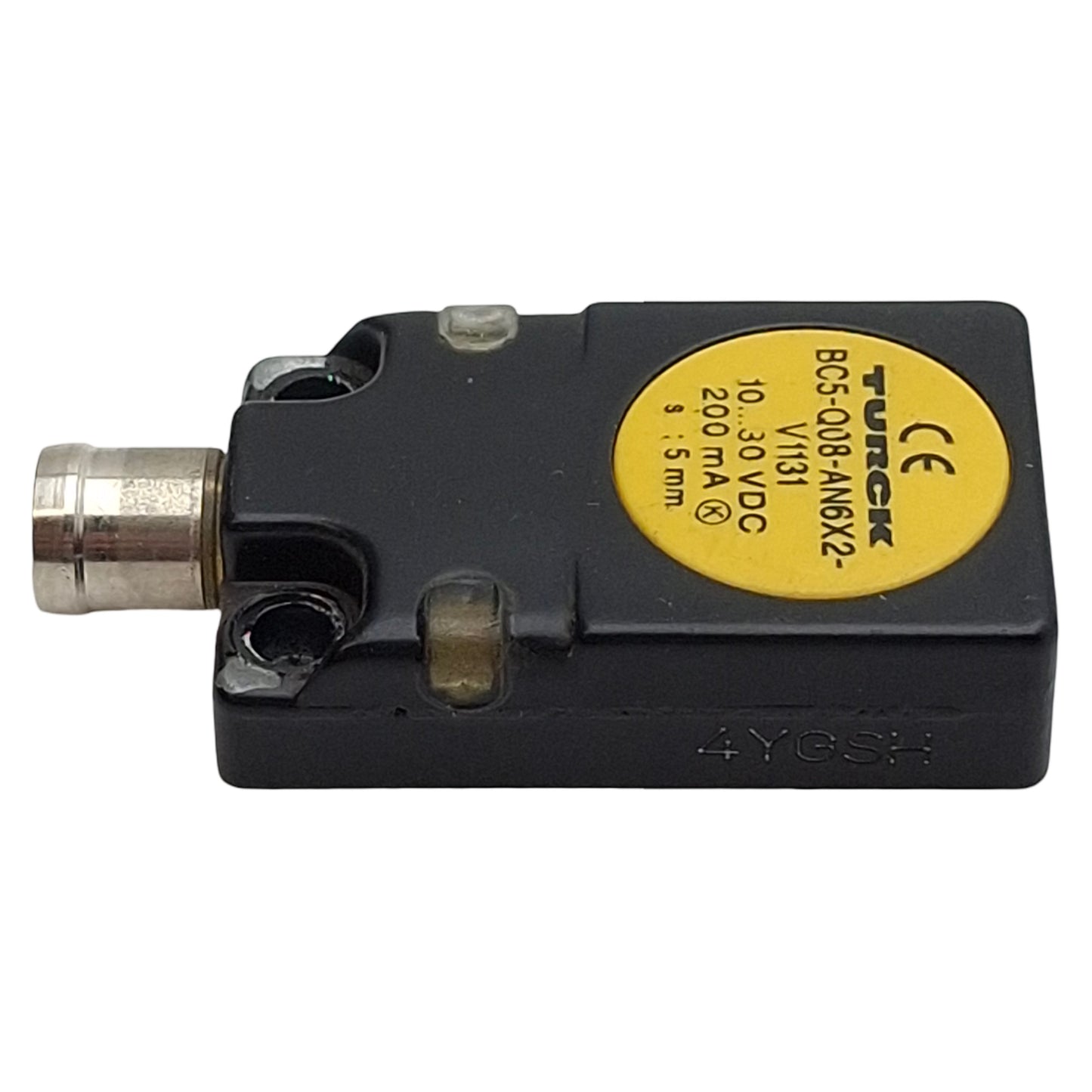 Used Turck BC5-Q08-AN6X2-V1131 Capacitive Sensor, NPN, 5mm, 10-30VDC 200mA, 3-Pin M8