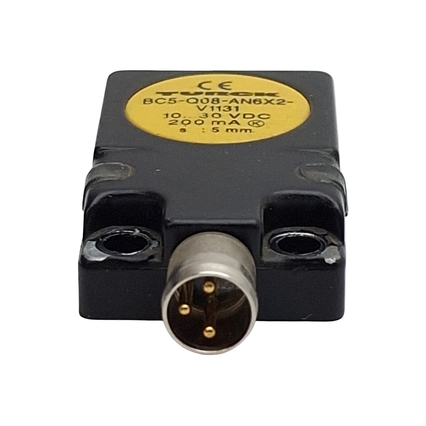 Used Turck BC5-Q08-AN6X2-V1131 Capacitive Sensor, NPN, 5mm, 10-30VDC 200mA, 3-Pin M8