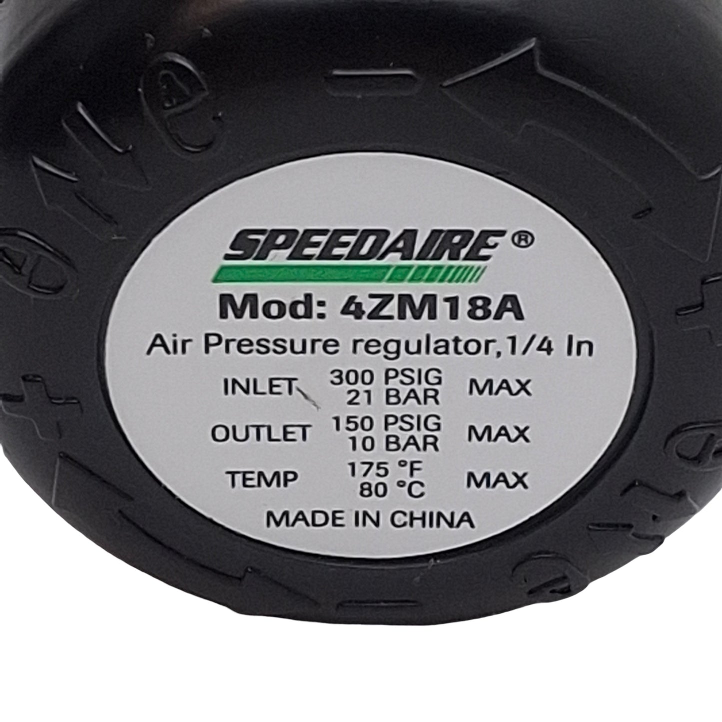 Used Speedaire 4ZM18A Pneumatic Regulator, 1/4in NPT, 300psi In, 5-150psi Set, 144cfm