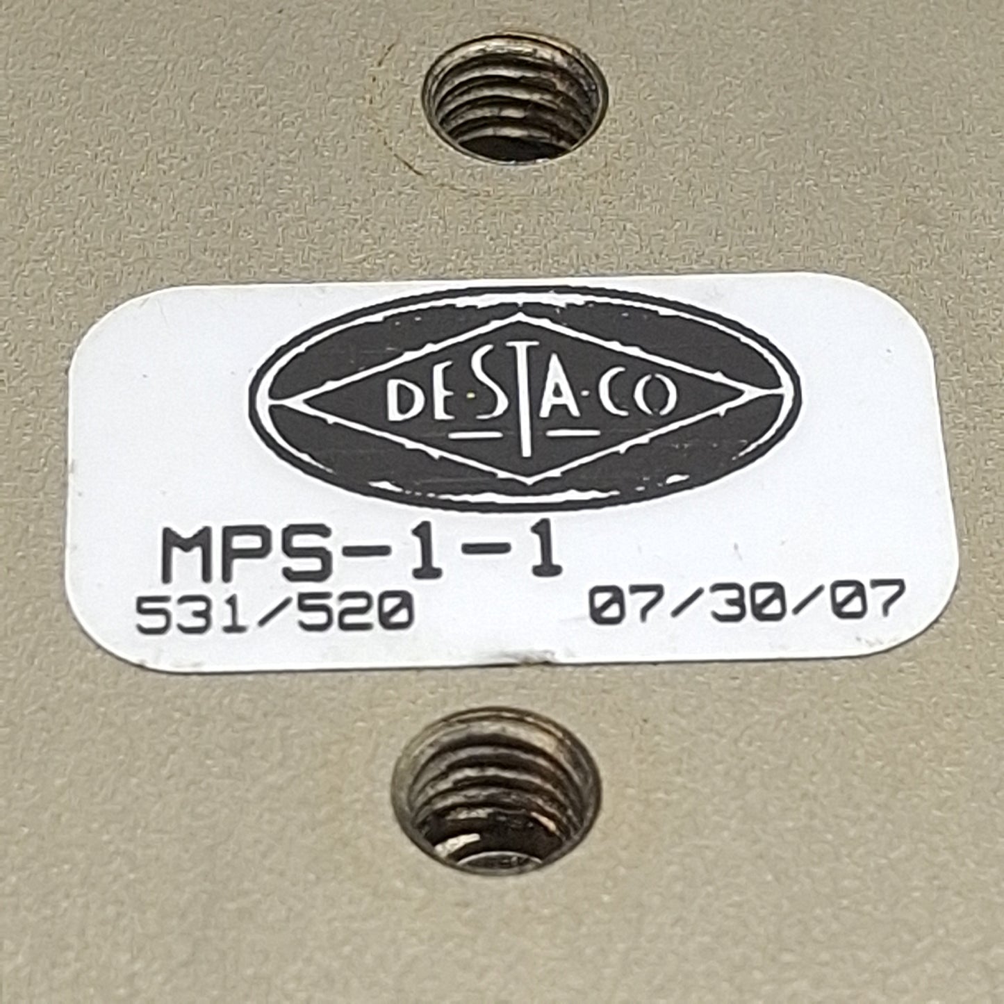 Used Destaco MPS-1-1 Precision Mini Power Slide, ø0.438in Bore, 0.5in Stroke, 15lbf