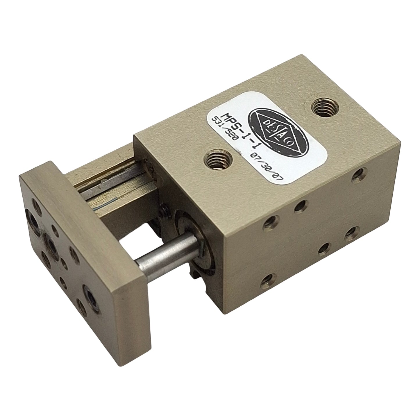 Used Destaco MPS-1-1 Precision Mini Power Slide, ø0.438in Bore, 0.5in Stroke, 15lbf