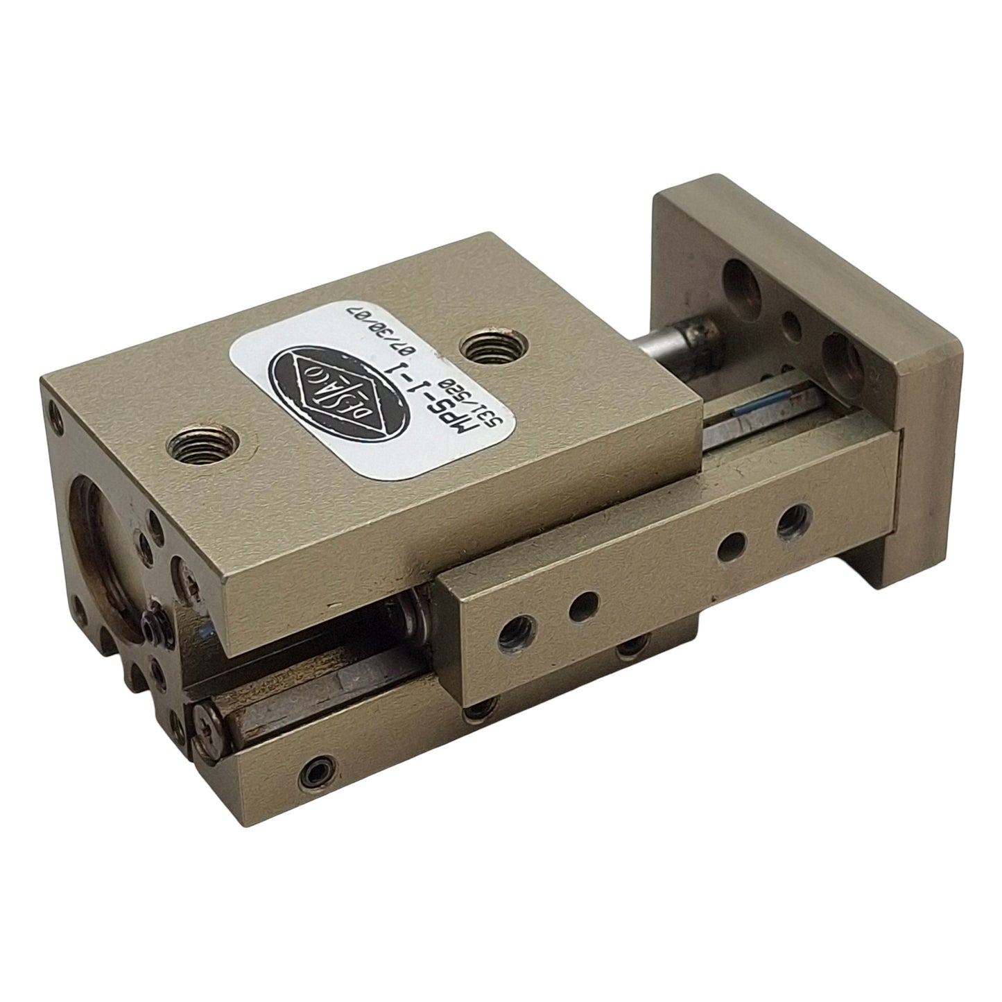Used Destaco MPS-1-1 Precision Mini Power Slide, ø0.438in Bore, 0.5in Stroke, 15lbf