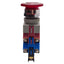 Used Idec AVLW49922D-R-24V Illuminated E-Stop, Twist-Release, 2NO+2NC, 10A 600V