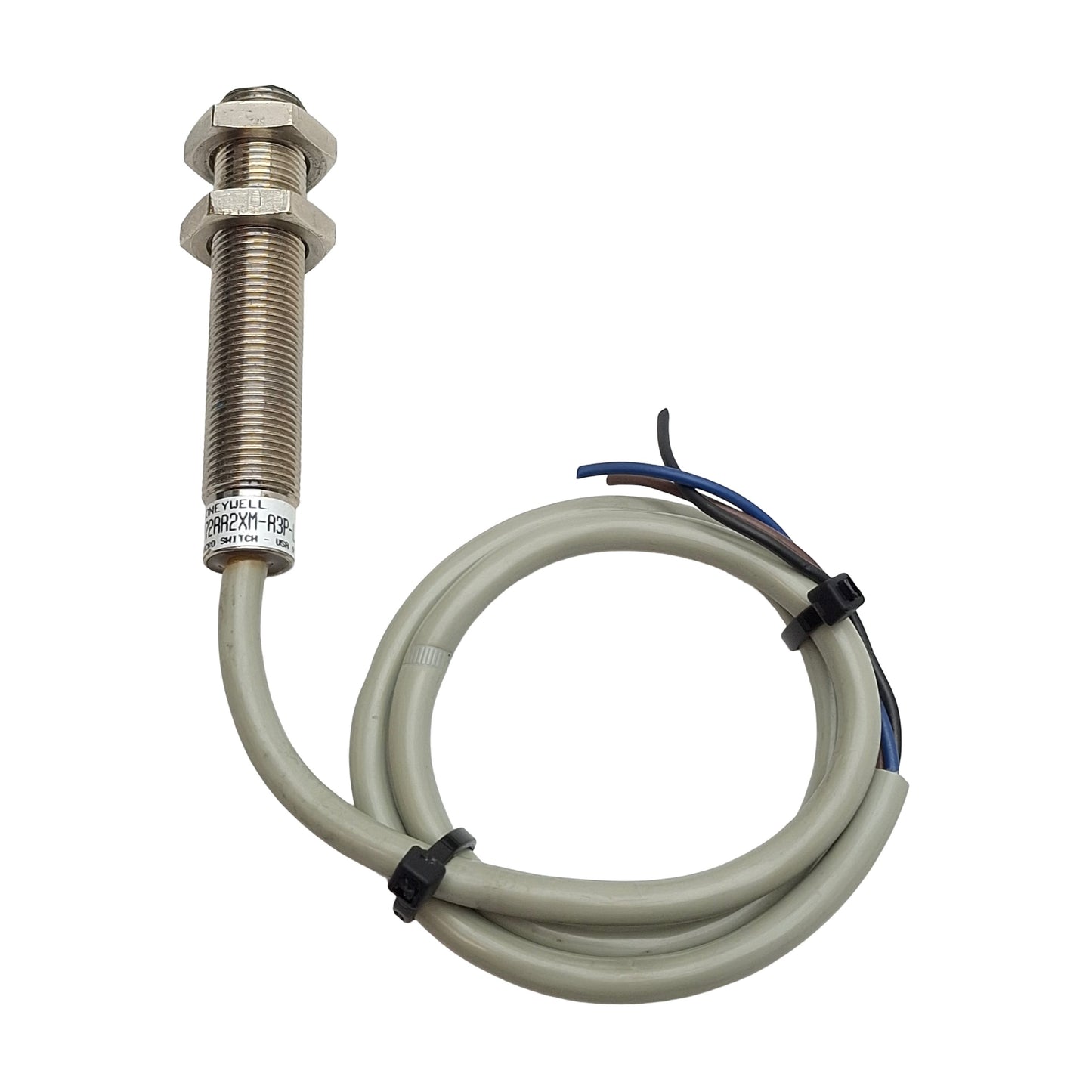 Used Honeywell 972AA2XM-A3P-L Proximity Sensor PNP NO 2mm Range, 10-30VDC 200mA, 0.5m