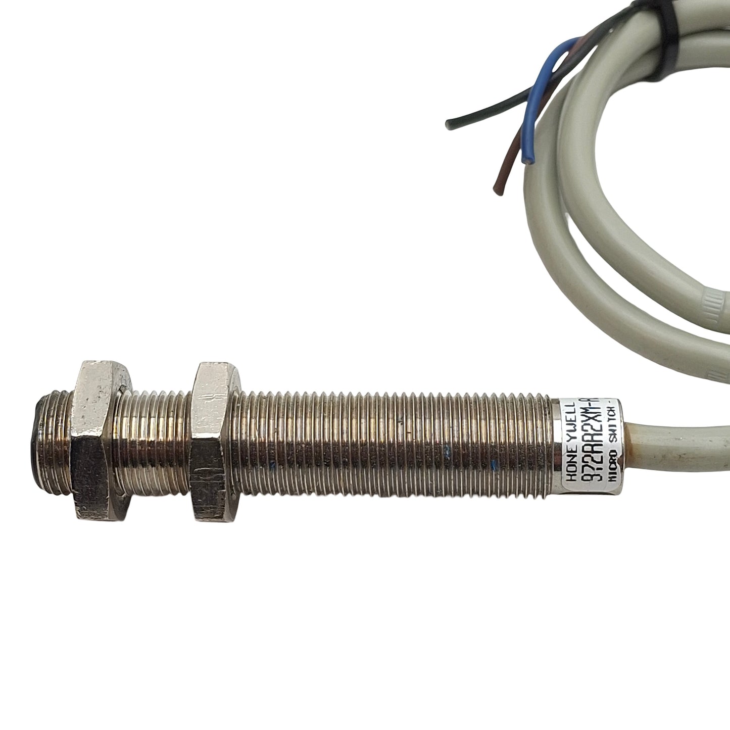 Used Honeywell 972AA2XM-A3P-L Proximity Sensor PNP NO 2mm Range, 10-30VDC 200mA, 0.5m