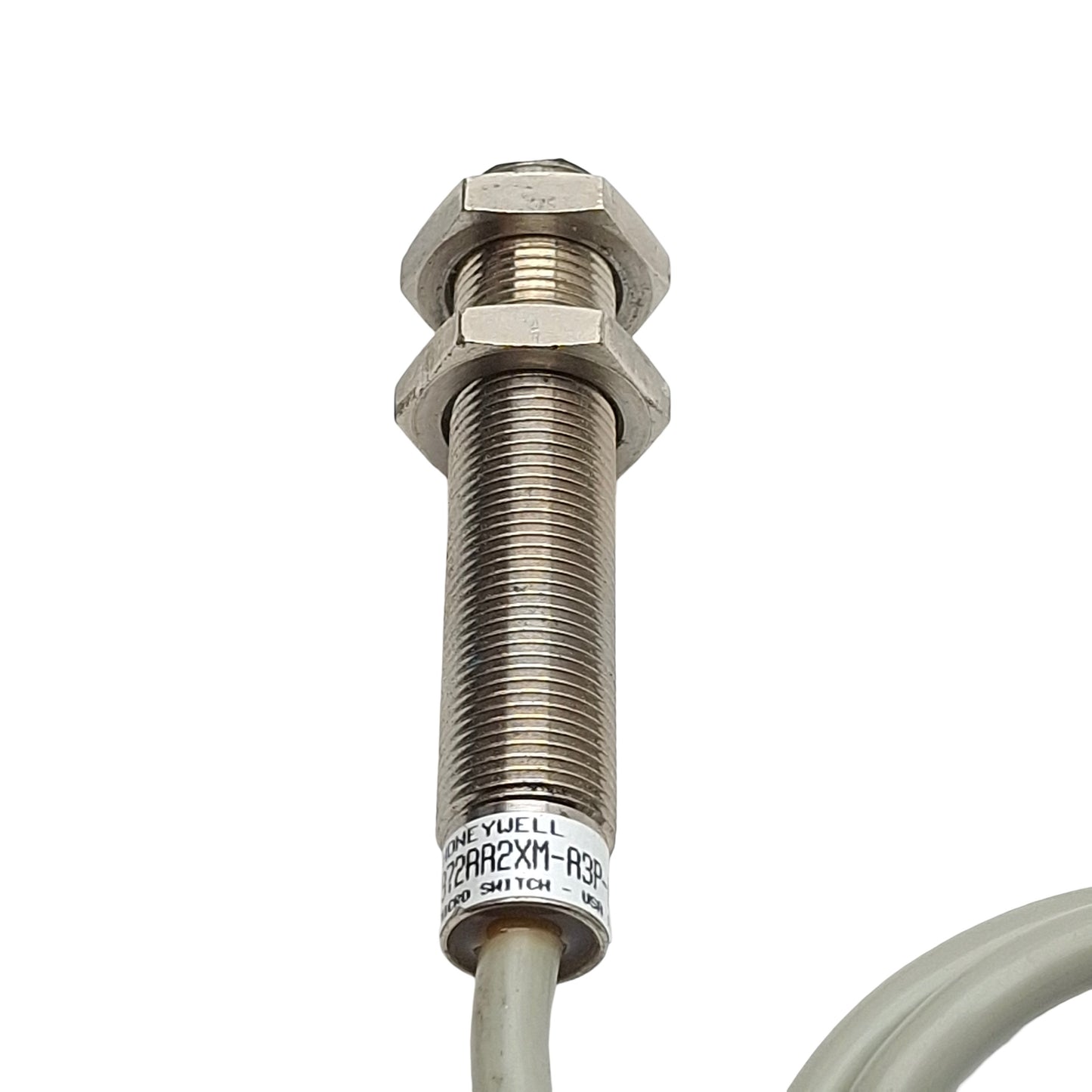Used Honeywell 972AA2XM-A3P-L Proximity Sensor PNP NO 2mm Range, 10-30VDC 200mA, 0.5m