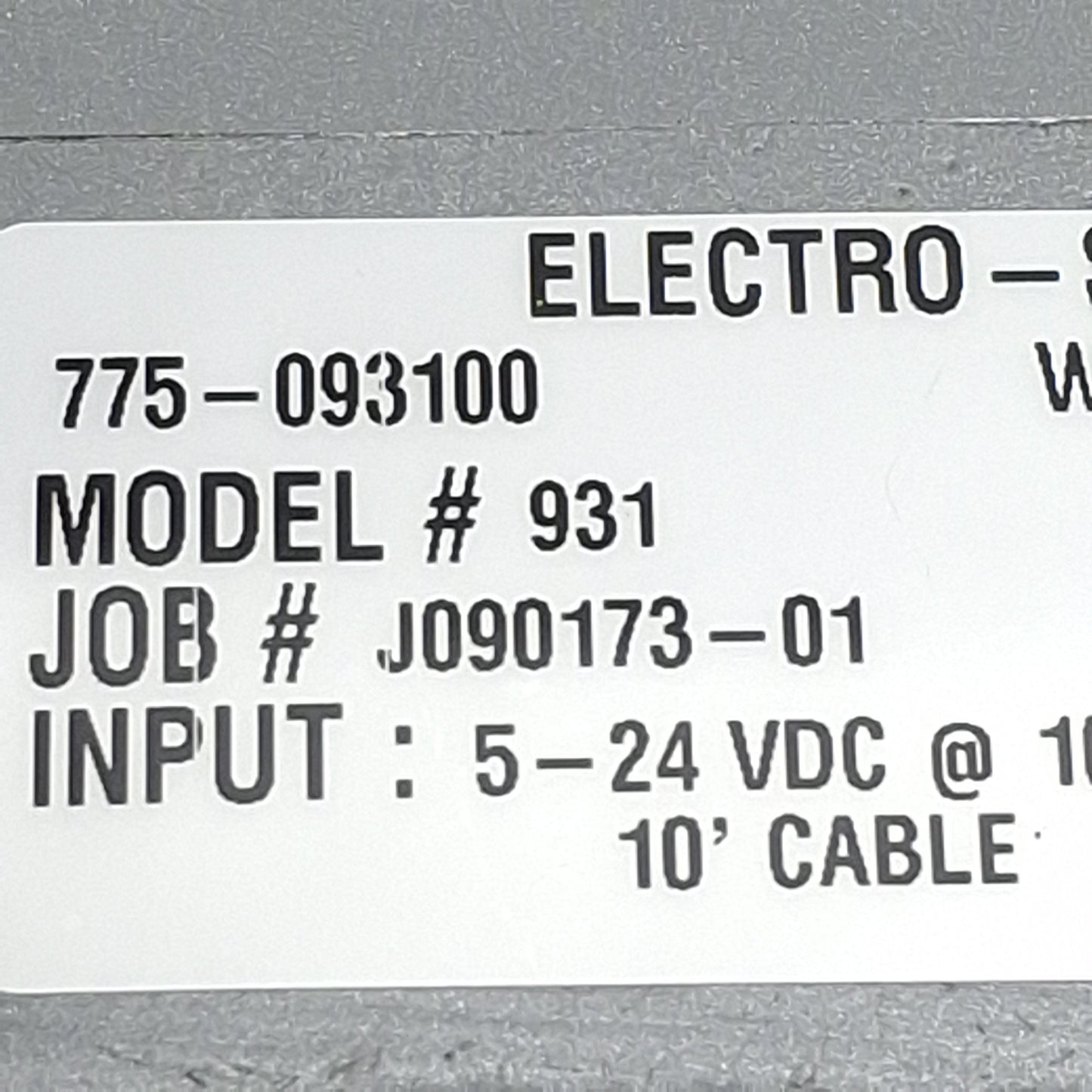 New – Open box Electro-Sensors 775-093100 Hall Effect Sensor, NPN, 1500ft Range, 5-24VDC 10mA