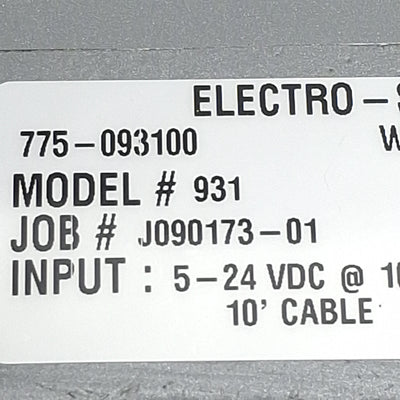 New – Open box Electro-Sensors 775-093100 Hall Effect Sensor, NPN, 1500ft Range, 5-24VDC 10mA
