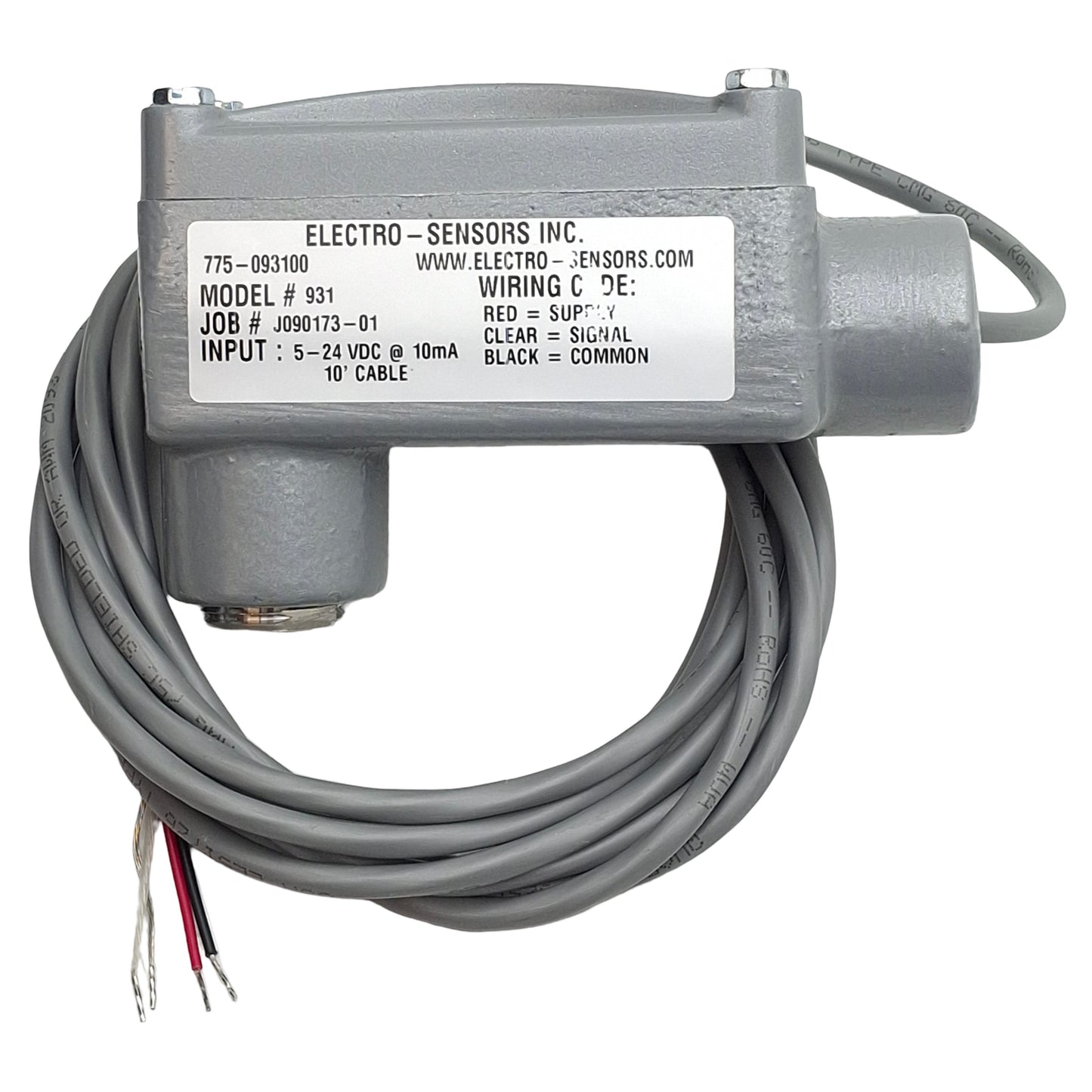 New – Open box Electro-Sensors 775-093100 Hall Effect Sensor, NPN, 1500ft Range, 5-24VDC 10mA