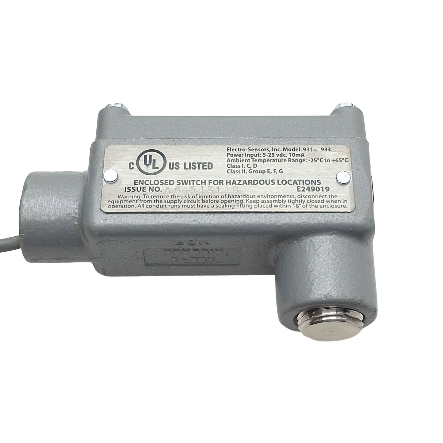 New – Open box Electro-Sensors 775-093100 Hall Effect Sensor, NPN, 1500ft Range, 5-24VDC 10mA